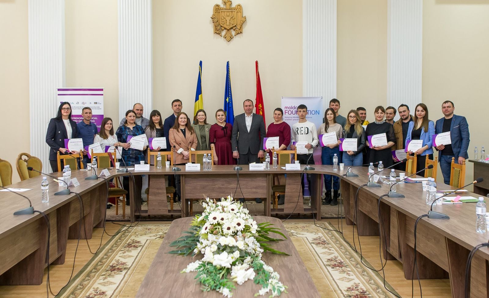 Evenimentul de decernare a diplomelor tinerilor NEET din r. Hâncești